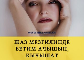 Жаз мезгилинде бетим ачышып