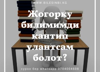 Жогорку билимимди кантип улантсам болот?