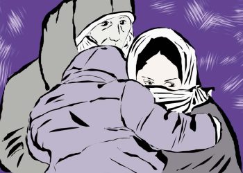 Январь айында ооруп жаткан балам менен сыртка кууп чыкты